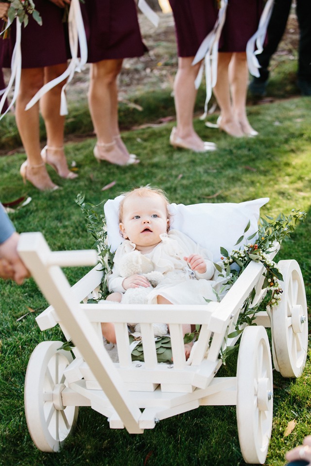 Baby in a wagon