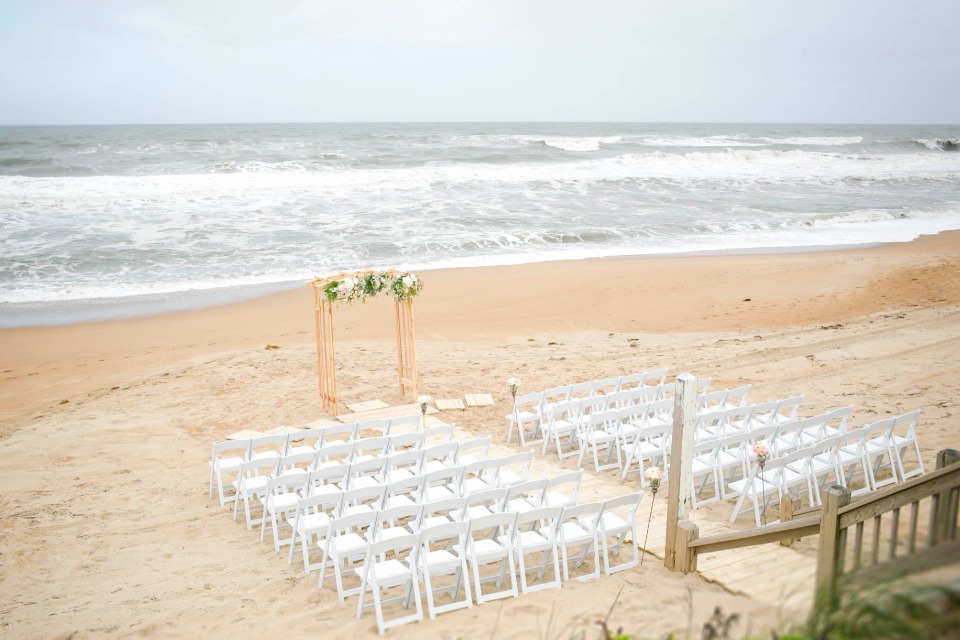 Romantic beach ceremony