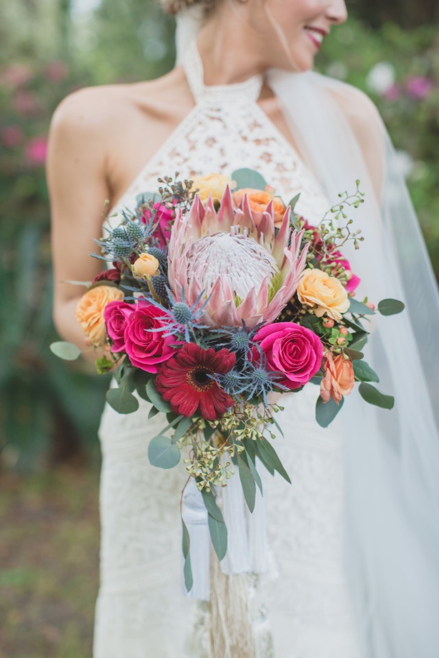 Protea wedding bouquet