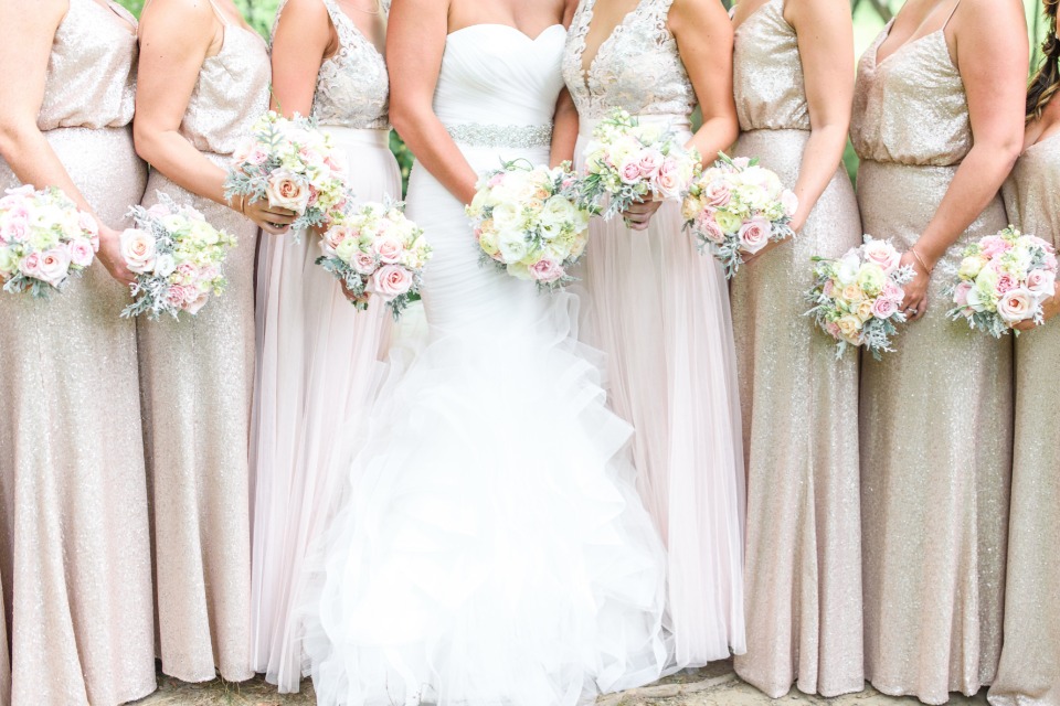 champagne bridal party style