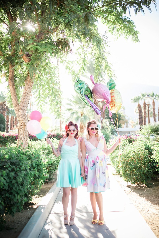Retro bridal shower at The Saguaro in Palm Springs