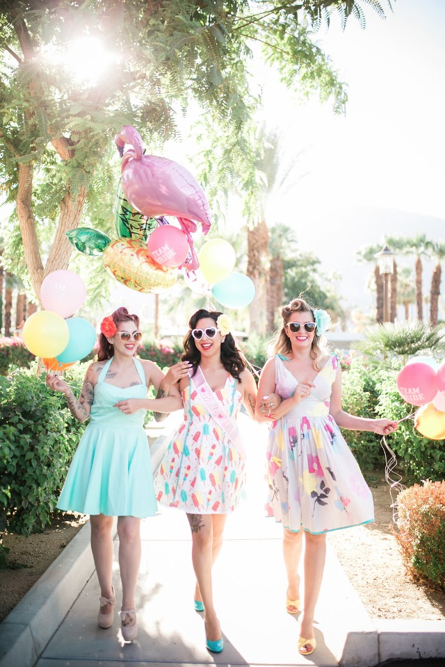 Oh so retro and chic pin-up bridal shower at The Saguaro in Palm Springs
