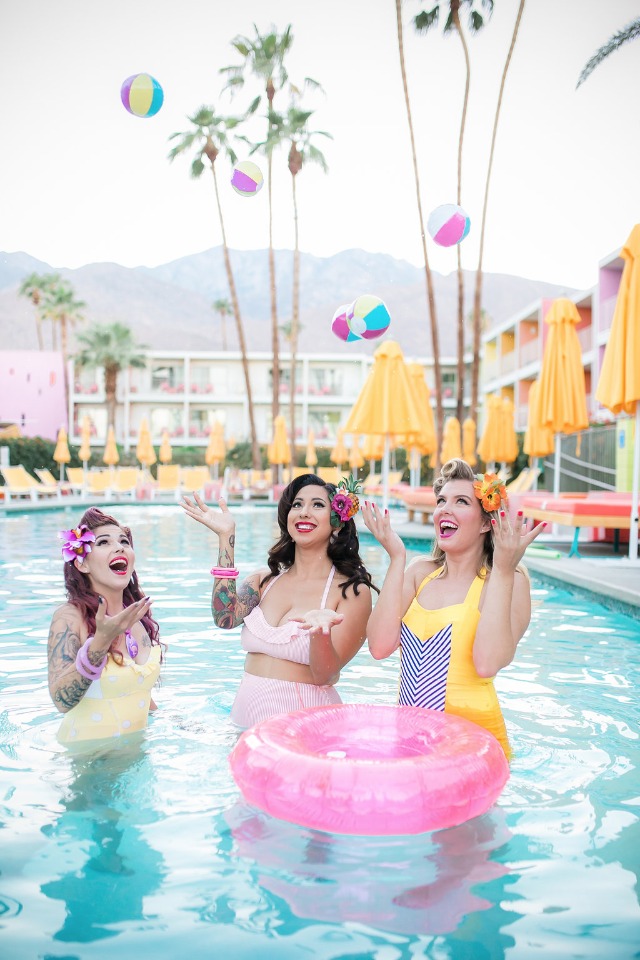 Pin-up bridal shower at The Saguaro in Palm Springs