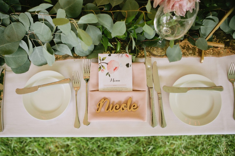 Wood place card signs