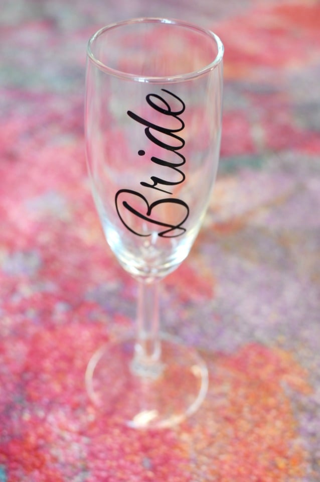 Bride champagne glass