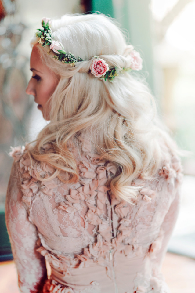 flower crown for bridesmaid hair