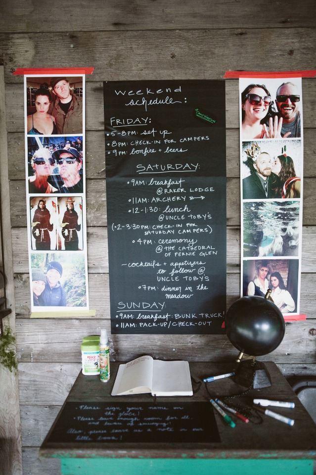 Weekend wedding schedule