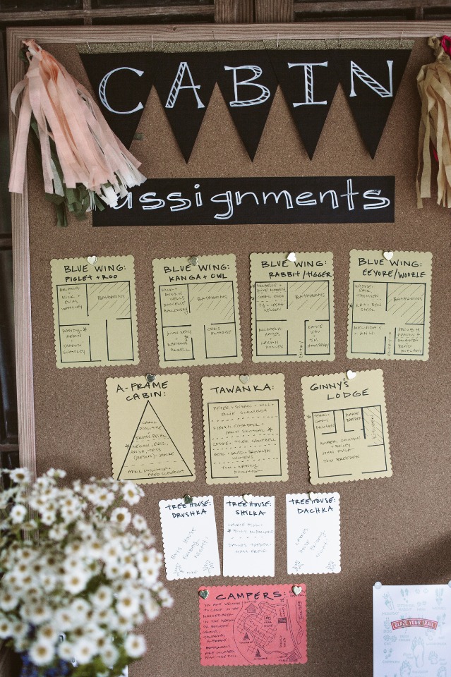 Weekend camp themed wedding