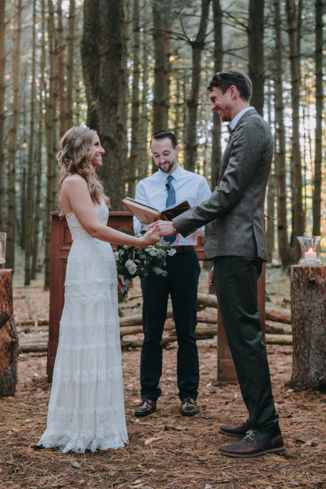 campground wedding ceremony