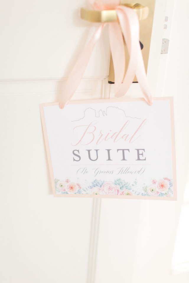 bridal suite door sign