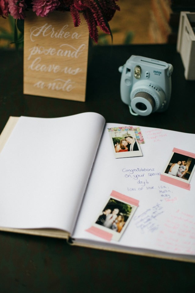 strike a pose and leave a note guest book idea