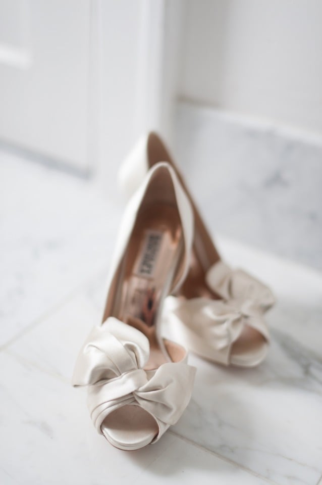 classic white wedding shoes