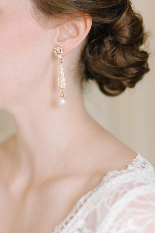 vintage inspired wedding earrings