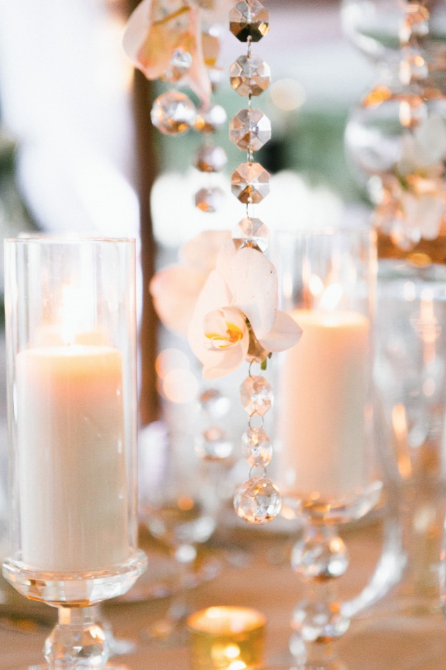 candle lit glam wedding