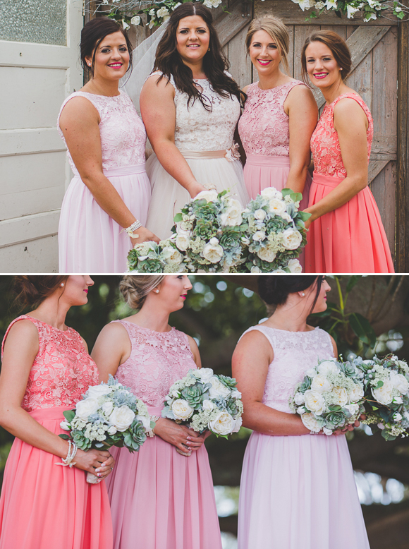 mis matched pastel bridesmaid dresses
