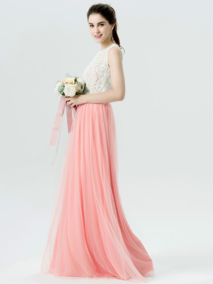 peach bridesmaid dress