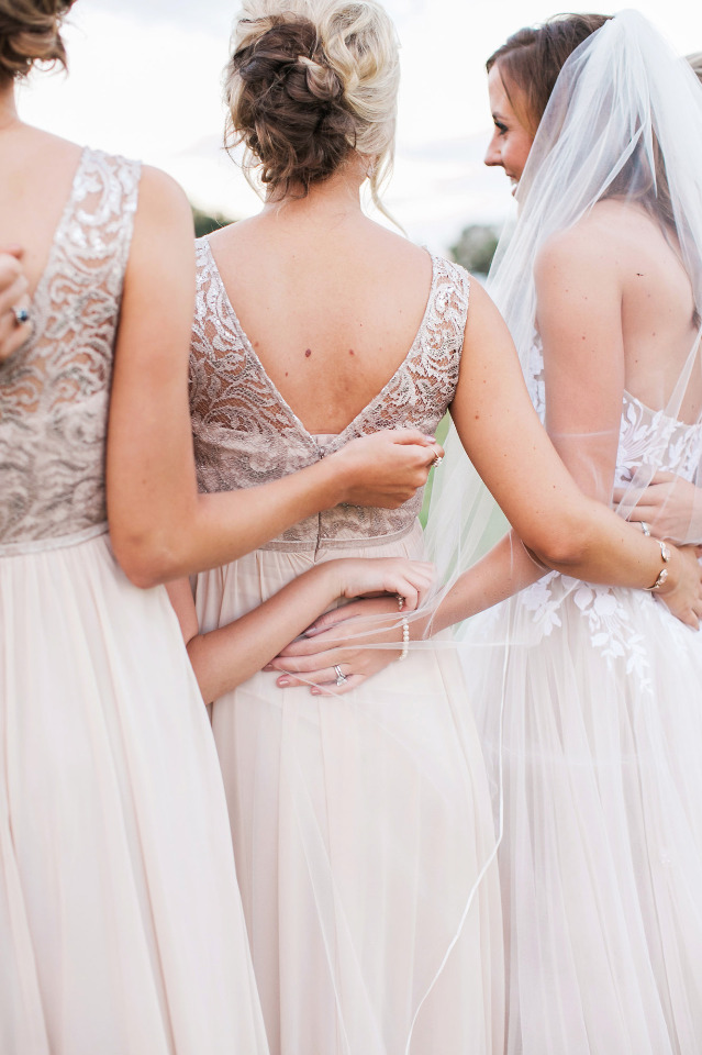 pretty pink bridesmaid dress detail