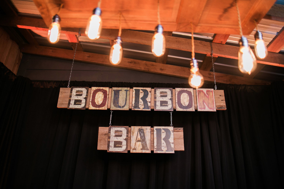 wedding bourbon bar sign