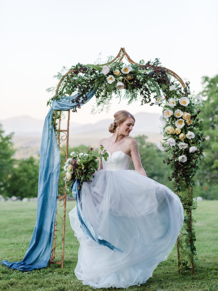 Cinderella blue wedding dress