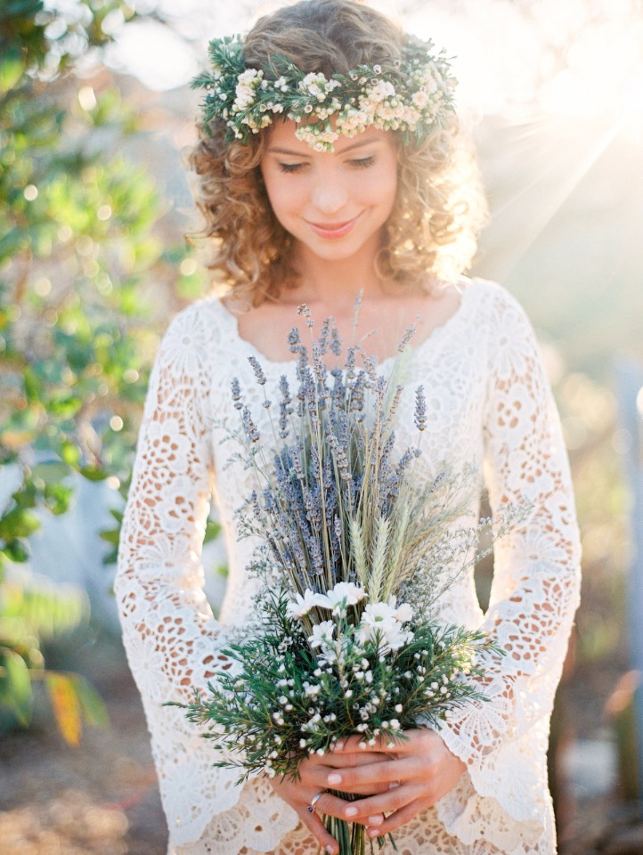 lavender and wild flower bouquet