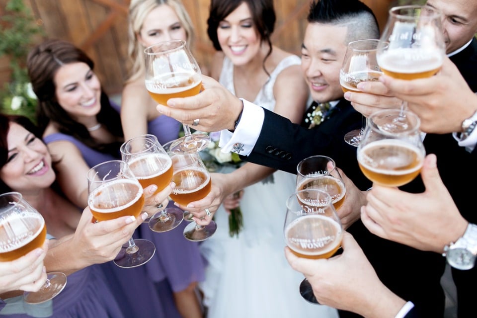 cheers to the wedding party