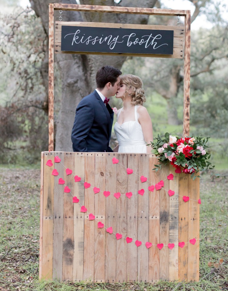 Valentine's Day kissing booth