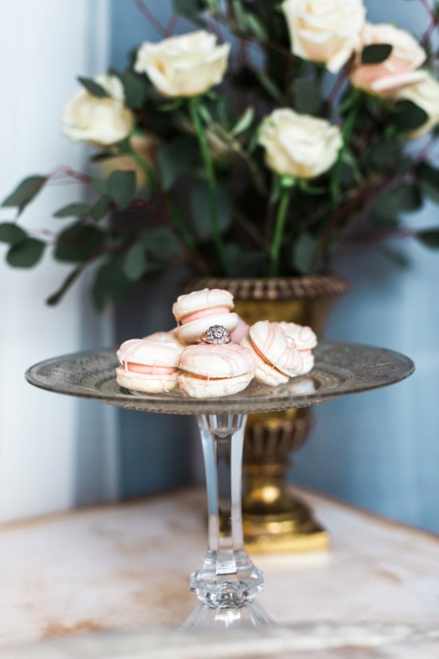 soft pink valentines day macarons