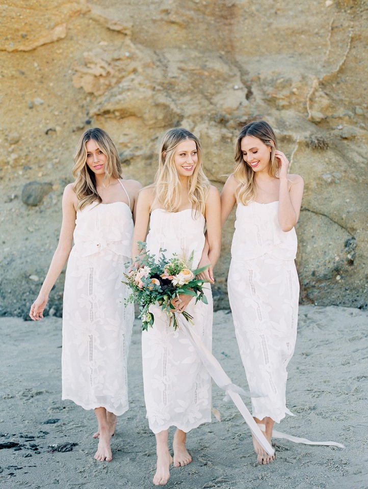 floral applique bridesmaid dresses