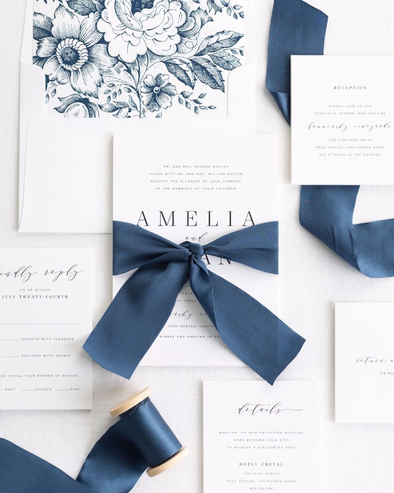 Amelia wedding invitation suite