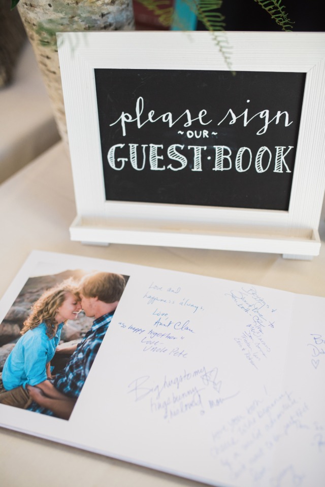 guest book and guest book sign