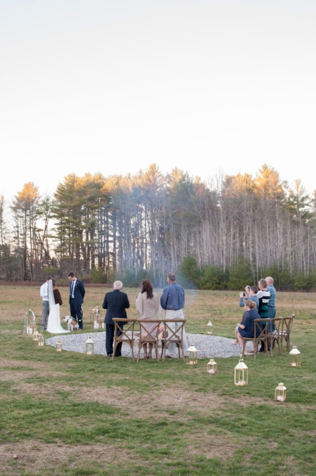 outdoor intimate wedding ceremony