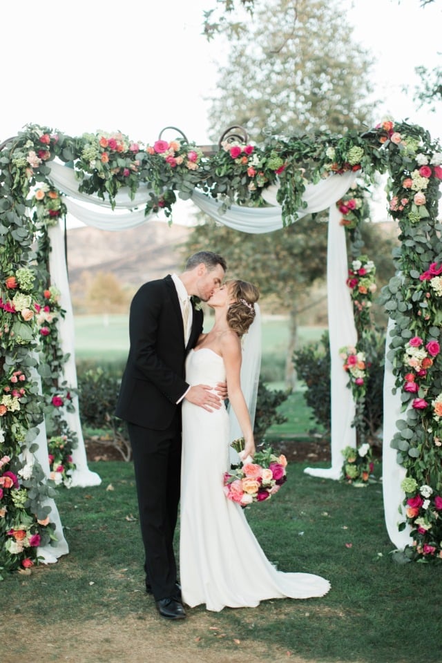 Oh so romantic flower filled ceremony