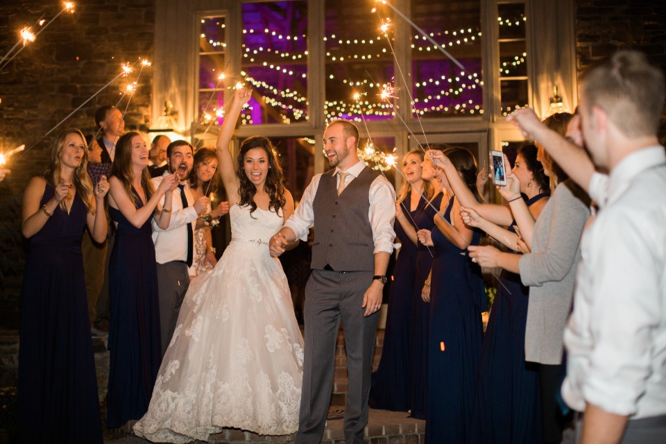 Sparkler ceremony exit