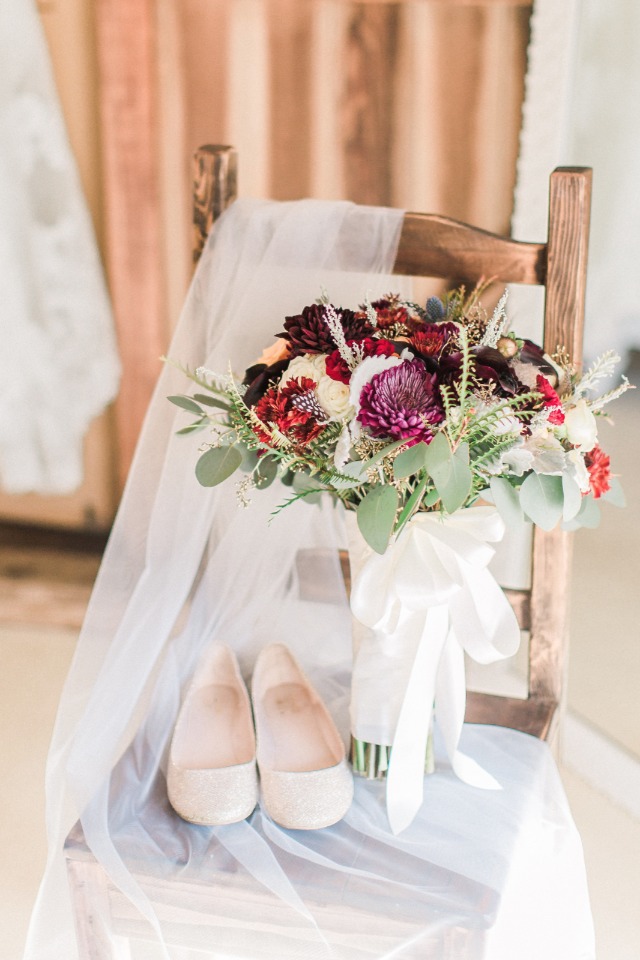 Sparkly flats for the bride