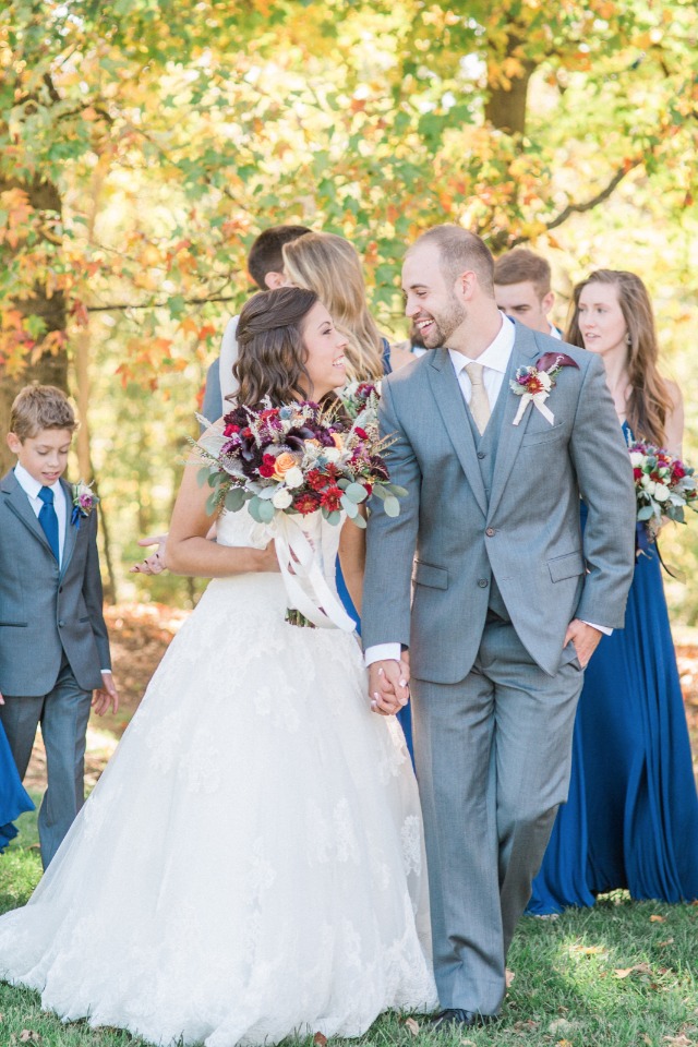 Cute bride and groom