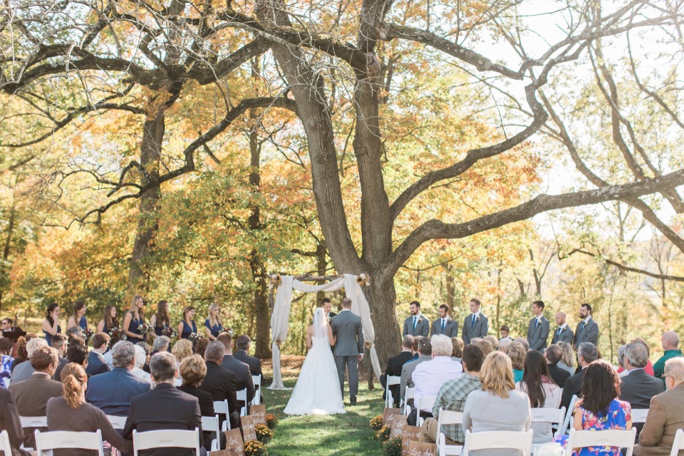 Rustic outdoor ceremony