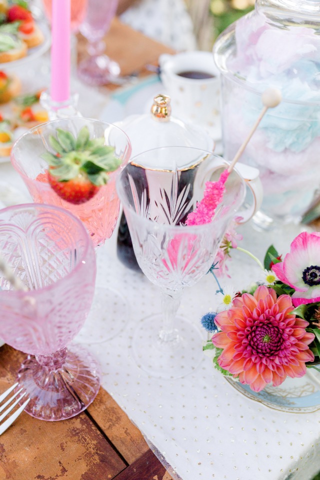 mix and match tea party table
