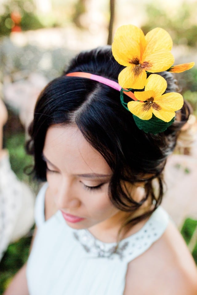 bridesmaid flower headpiece