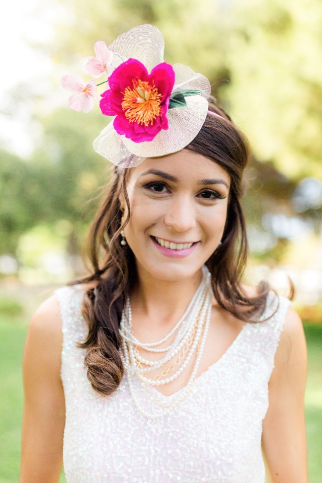 bride flower headband