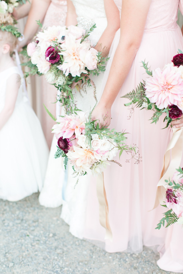 beautiful dahlia wedding bouquets
