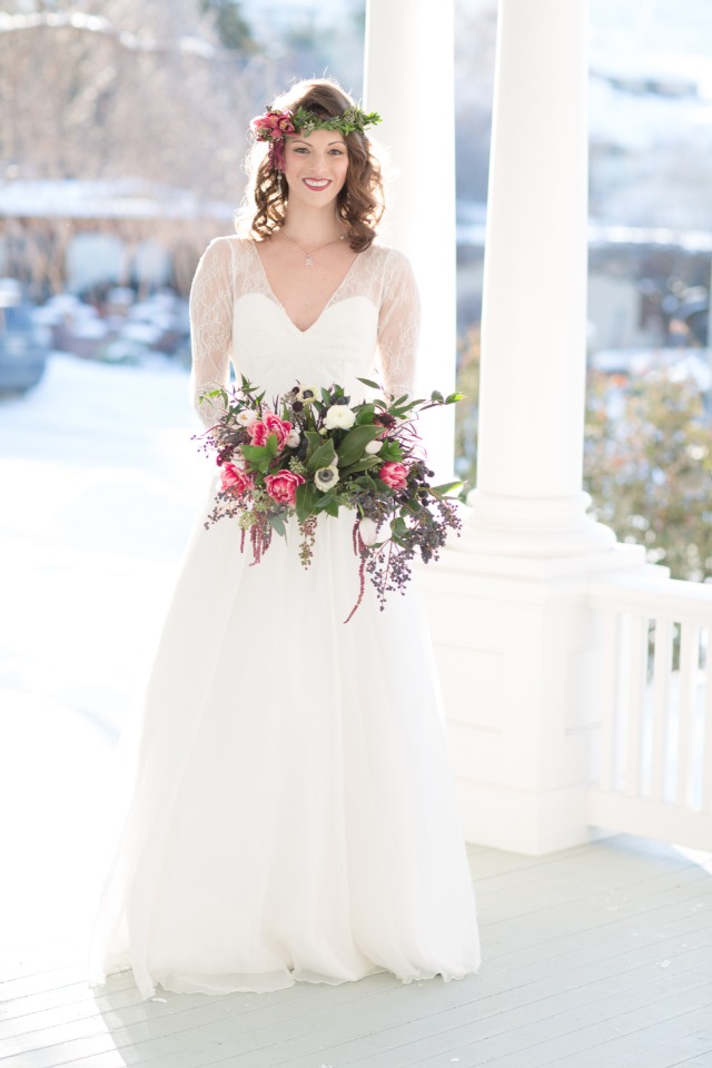 Gorgeous winter bridal look