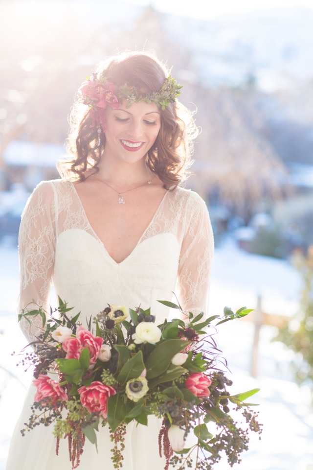 Elegant winter bride