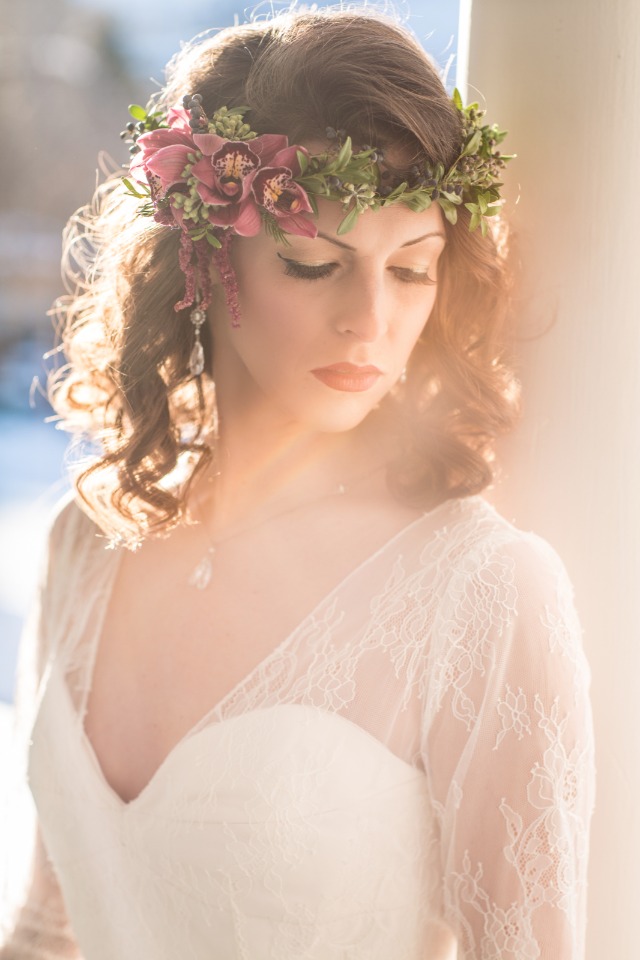 Floral crown for the bride