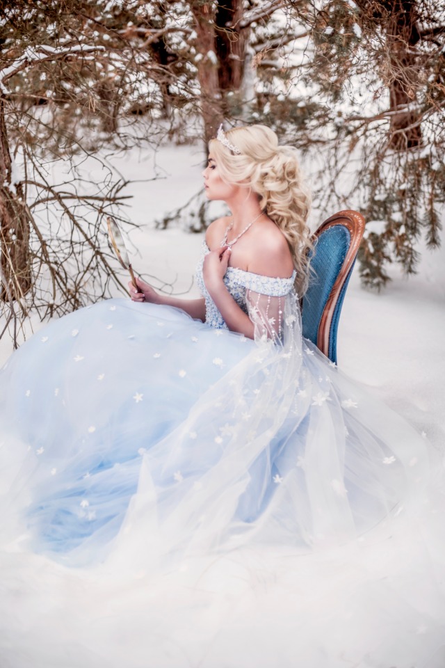 ice blue wedding gown perfect for your fairytale wedding