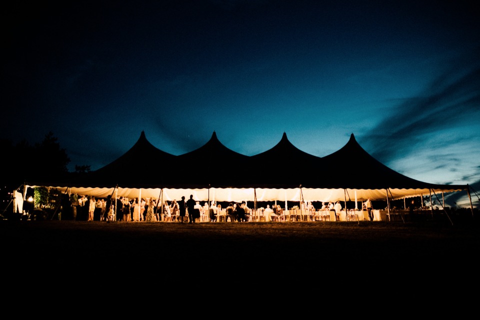 Beautiful tent reception