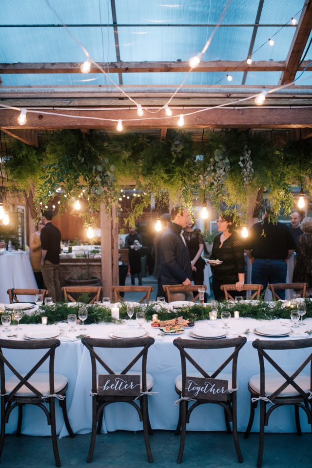 organic modern chic wedding table