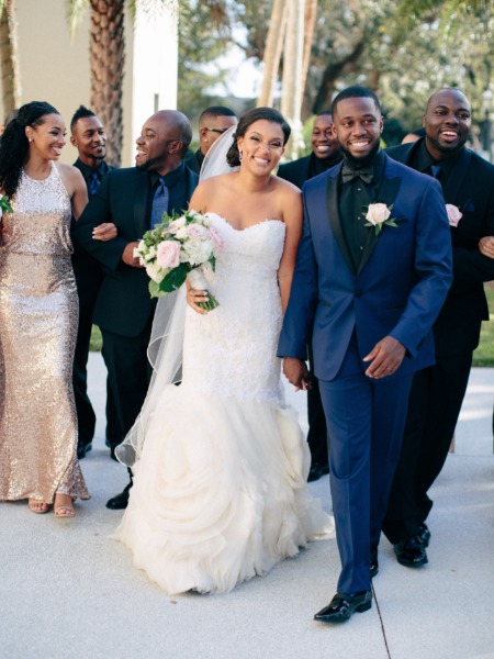 Glam Navy and Gold Wedding At The Treasury On The Plaza In Florida