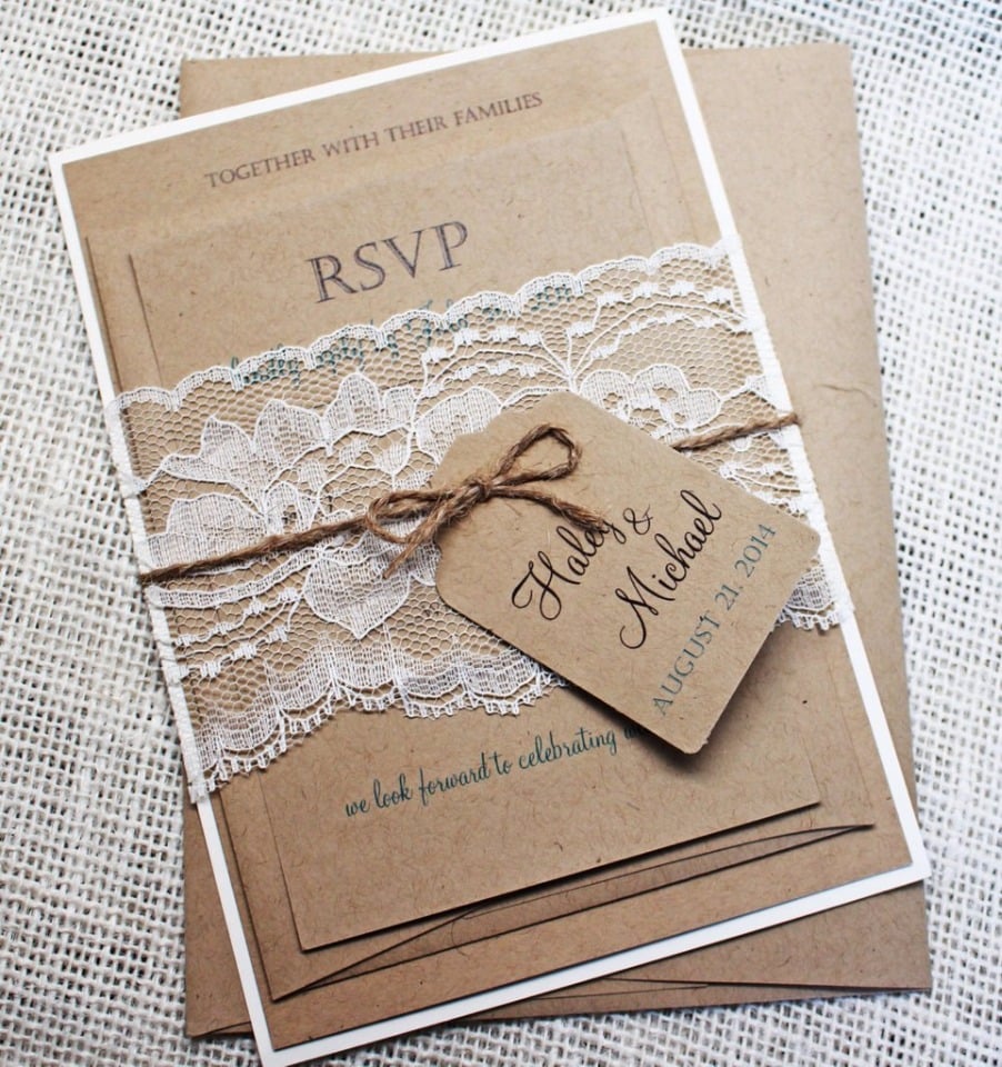 Rustic Kraft and Lace wedding suite