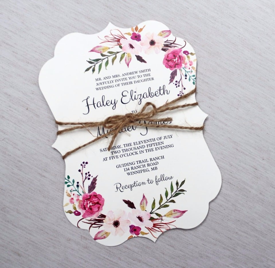 Floral Romance wedding invitation