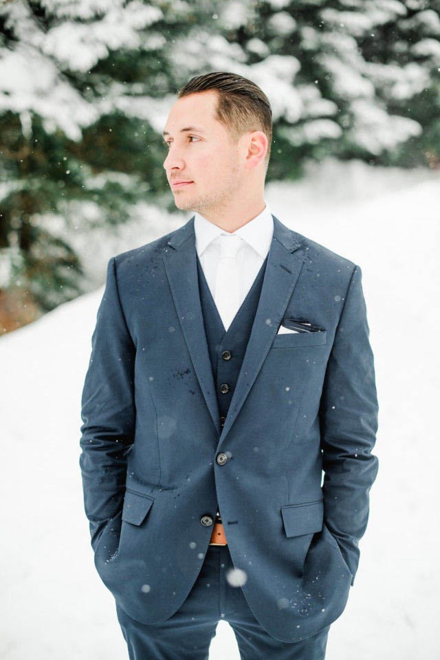 Three piece suit for the groom